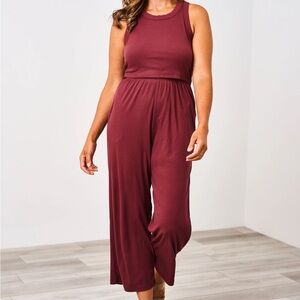 Latched Mama Ribbed Nursing Jumper - Berry